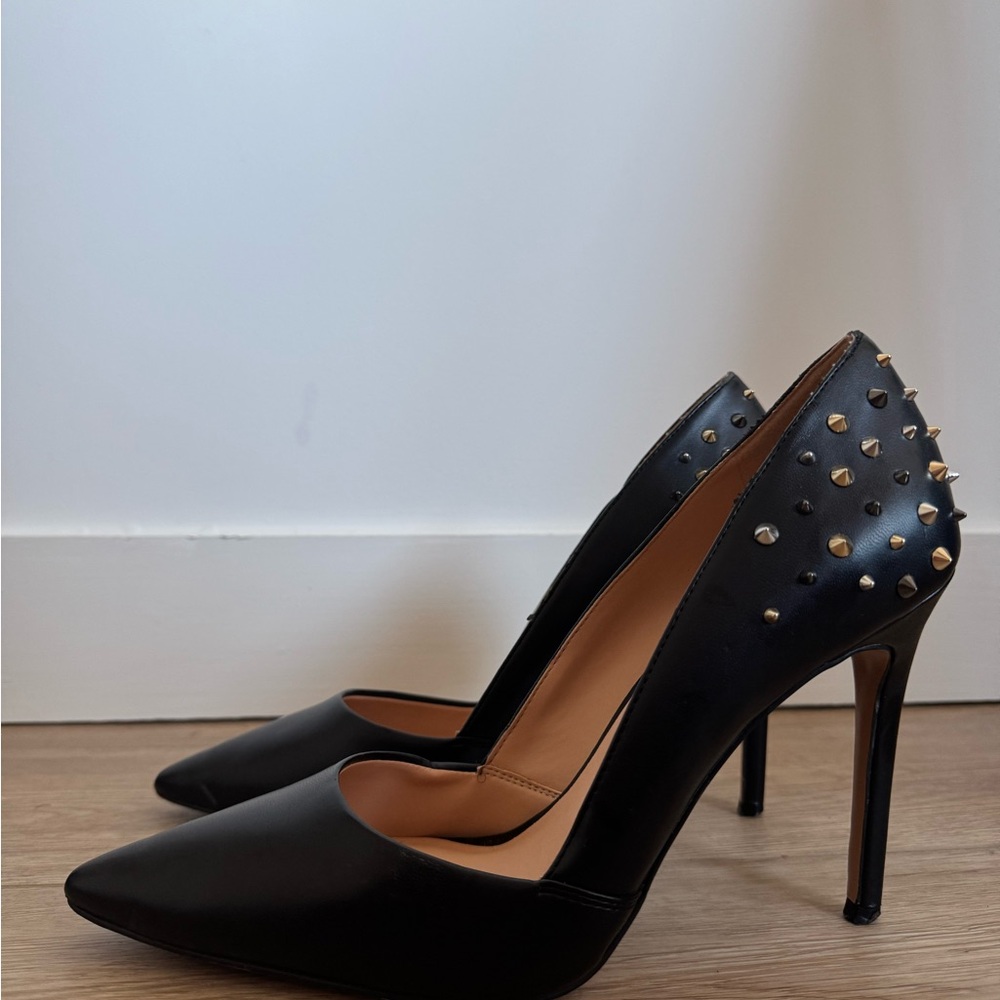 Black Studded Heels